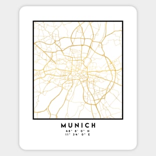 MUNICH GERMANY CITY STREET MAP ART Sticker